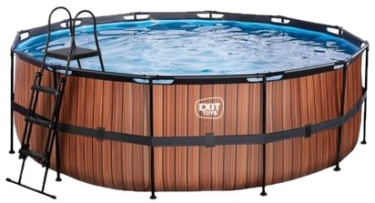 Exit Wood Pool mit Sandfilterpumpe ø427 x 122 cm Exit Wood Pool mit Sandfilterpumpe ø427 x 122 cm