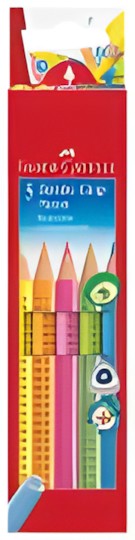 Faber-Castell Jumbo Grip Neon 5er