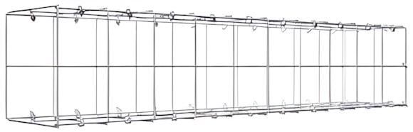 Gabiona Anbaugabione Typ 2 C-Ring 100 x 20 x 20 cm (91405)