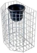 Gabiona Blumensäule achteckig halb 82 cm (29972)