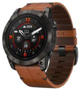 Garmin Epix Pro (Gen 2) Sapphire 51 mm DLC-Titan Leder-Armband