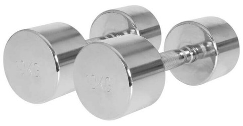 Gorilla Sports Kurzhantel Chrom 2 x 10 kg