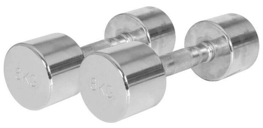 Gorilla Sports Kurzhantel Chrom 2 x 6 kg
