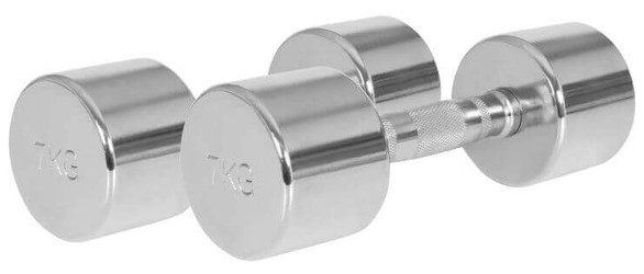 Gorilla Sports Kurzhantel Chrom 2 x 7 kg