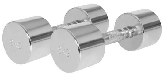Gorilla Sports Kurzhantel Chrom 2 x 8 kg Gorilla Sports Kurzhantel Chrom 2 x 8 kg