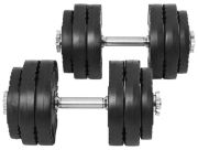 Gorilla Sports Kurzhantelset Kunststoff Gripper 30 kg