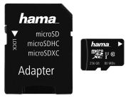 Hama microSDXC 256GB Class 10 UHS-I 80MB/s + Adapter/Mobile (00124171) Hama microSDXC 256GB Class 10 UHS-I 80MB/s + Adapter/Mobile (00124171)