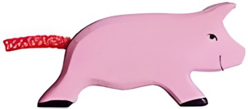 Holztiger Ferkel laufend