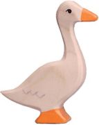 Holztiger Gans stehend