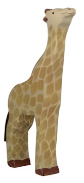 Holztiger Giraffe Kopf hoch