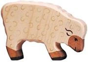 Holztiger Schaf fressend