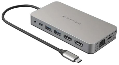 Hyper HyperDrive Dual 4K HDMI 10-in-1 USB-C Hub