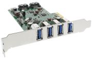Inline USB 3.0 + SATA Host Controller PCIe 4 x USB 3.0 + 2 x SATA 6Gb/s (76664C)
