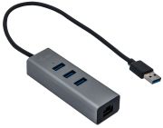 I-Tec USB 3.0 Metal HUB 3 Port + Gigabit Ethernet Adapter (U3METALG3HUB)