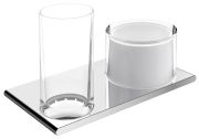 Keuco Edition 400 Doppelhalter mit Glas und Lotionspender (11553019000) Keuco Edition 400 Doppelhalter mit Glas und Lotionspender (11553019000)