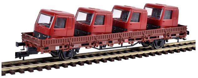 Kibri H0 Niederbordwagen mit Führerhäusern beladen (26253)