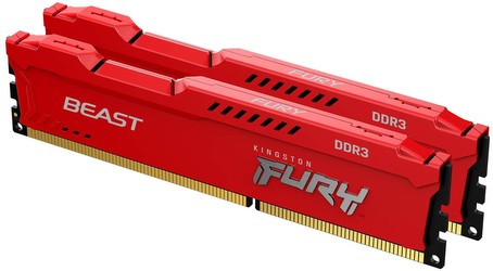 Kingston Fury Beast DDR3-1866 16GB Kit (KF318C10BRK2/16) Kingston Fury Beast DDR3-1866 16GB Kit (KF318C10BRK2/16)