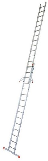Krause Monto Fabilo Teleskop-Anlegeleiter 2 x 15 Stufen (129321)