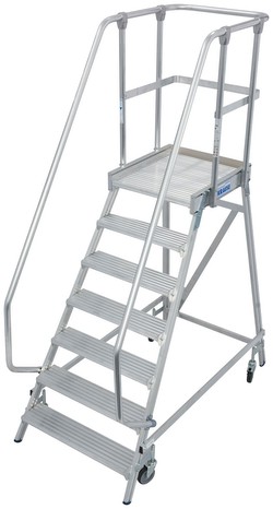 Krause Podestleiter 7 Stufen fahrbar Krause Podestleiter 7 Stufen fahrbar