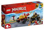 LEGO NINJAGO Verfolgungsjagd mit Kais Flitzer und Ras' Motorrad(71789)