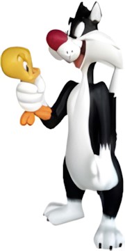 Looney Tunes Sylvester mit Tweety