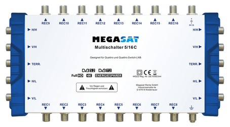 Megasat Multischalter 5/16 C