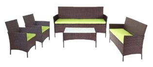 Mendler Halden 3-2-1-1 Poly-Rattan Garten-Garnitur Mendler Halden 3-2-1-1 Poly-Rattan Garten-Garnitur