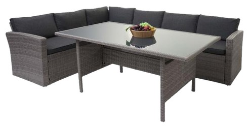 Mendler HWC-A29 Lounge-Esstisch-Set