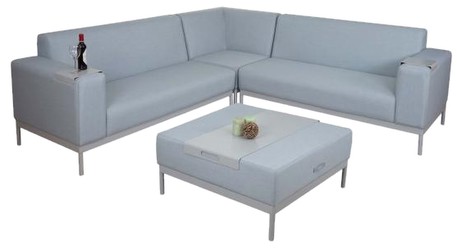 Mendler HWC-C47 Alu-Garten-Garnitur mit Ablage Mendler HWC-C47 Alu-Garten-Garnitur mit Ablage