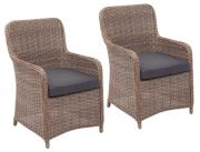 Mendler HWC-E98 2er Poly-Rattan Stuhl Mendler HWC-E98 2er Poly-Rattan Stuhl