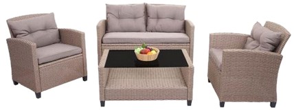 Mendler HWC-F10 Poly-Rattan Garnitur Mendler HWC-F10 Poly-Rattan Garnitur