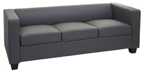 Mendler Lille 3er Sofa Kunstleder Mendler Lille 3er Sofa Kunstleder