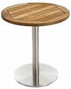 Niehoff Garden Bistro Tisch Teak Edelstahl rund 95 cm