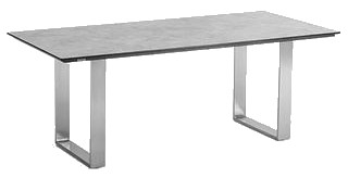 Niehoff Garden Noah Gartentisch Profilkufe Edelstahl/HPL 180 x 95 cm