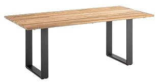 Niehoff Noah Teak Gartentisch Profilkufe 200 cm Niehoff Noah Teak Gartentisch Profilkufe 200 cm