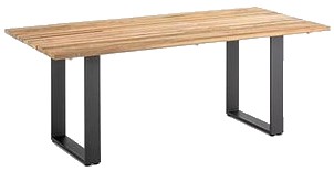 Niehoff Noah Teak Gartentisch Profilkufe 220 cm