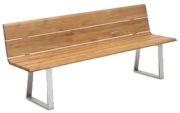 Niehoff Garden Nova Bank Profilkufe Edelstahl/Teak  160 cm