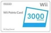 Nintendo Wii Points Card 3000