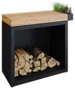 OFYR Butcher Block Storage 90 Black Teakholz