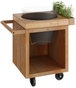 OFYR Kamado Table Corten 65 PRO Teakholz BGE
