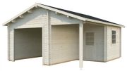 Palmako Roger 21,9 + 5,2 m² ohne Tor naturbelassen