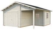 Palmako Roger 21,9 + 5,2 m² mit Holztor naturbelassen
