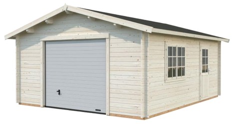 Palmako Roger 23,9 m² mit Sektionaltor naturbelassen