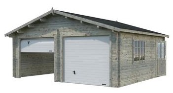 Palmako Roger 28,4 m² mit Sektionaltoren tauchimprägniert
