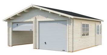 Palmako Roger 28,4 m² mit Sektionaltoren natur