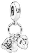 Pandora Nuckelflasche und Babyschuhe Charm-Anhänger (798106CZ)
