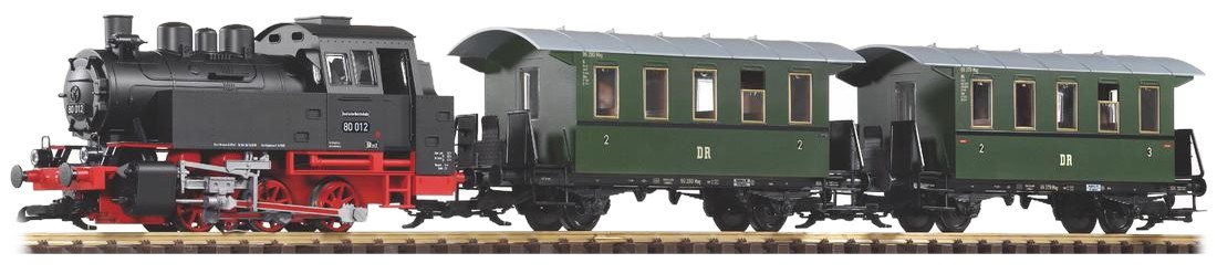 Piko Dampflok BR 80 und 2 Personenwagen 37125 Piko Dampflok BR 80 und 2 Personenwagen 37125