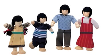 PlanToys PlanDollhouse Asiatische Familie