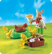 Playmobil Osterhäschen mit Huhn und Kükenschar 4452