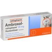 Ratiopharm AMBROXOL-ratiopharm 30 mg Hustenlöser, 20 Tbl. (N1) 30 mg Ratiopharm AMBROXOL-ratiopharm 30 mg Hustenlöser, 20 Tbl. (N1) 30 mg